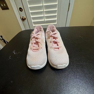 Adidas size 9K pink/white sneakers